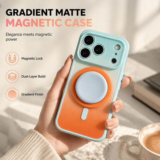 📱🍀 ZEITLICH BEGRENZT 50% RABATT! Magnetische Farbverlauf-Handyhülle mit integriertem Ständer – Rundum-Schutz, kabelloses Laden & freihändige Nutzung 💖✨