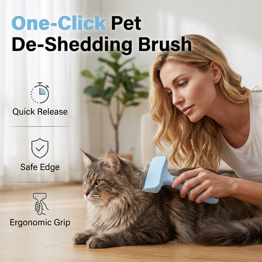 🐕🐱 50% RABATT! Enthaarungsbürste mit Ein-Klick-Mechanismus – sanft zur Haut, effektiv gegen Unterfell – perfekt für Hunde & Katzen. 💪✨