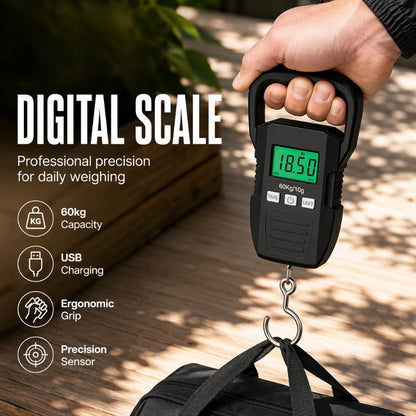 Portable Rechargeable Luggage Hanging Scale