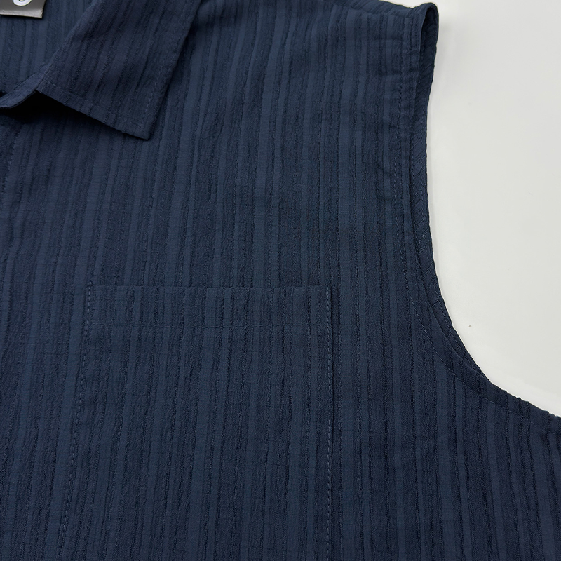 Men's Breathable Sleeveless Button Down Shirt