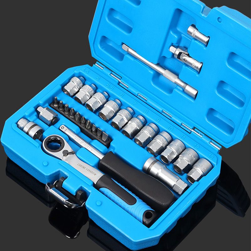 🛠️ 50% Rabatt – 29-teiliges Ratschen-Steckschlüssel-Set aus Chrom-Vanadium-Stahl, inkl. 11 Stecknüssen & 10 Bits, ideal für Auto & DIY