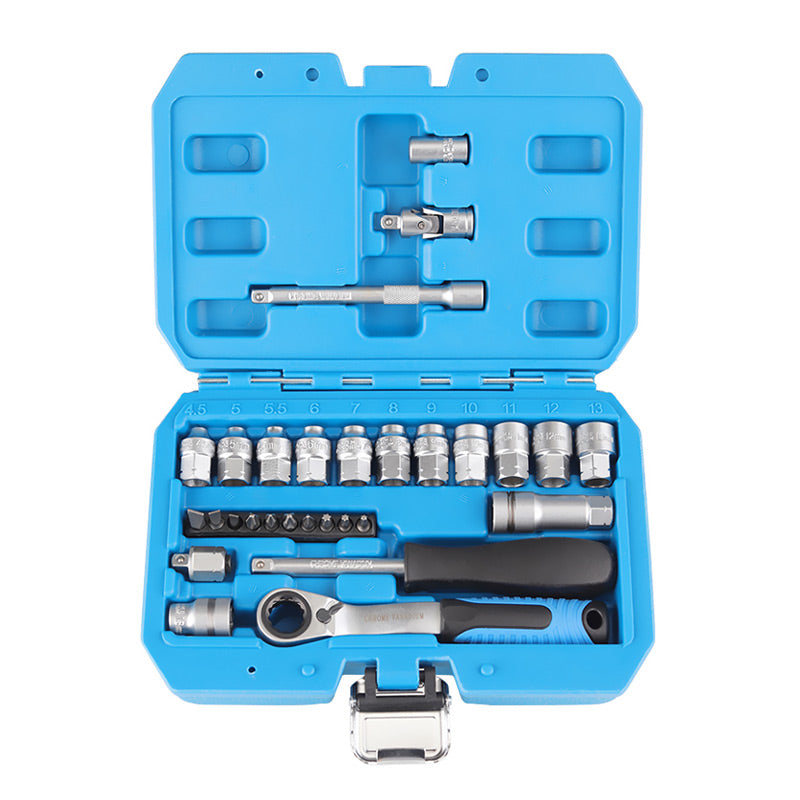 🛠️ 50% Rabatt – 29-teiliges Ratschen-Steckschlüssel-Set aus Chrom-Vanadium-Stahl, inkl. 11 Stecknüssen & 10 Bits, ideal für Auto & DIY