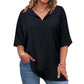 👕🌸 50% RABATT! Damen Casual V-Ausschnitt Kurzarm-Top – Leicht, luftig & vielseitig – Perfekt für Alltag, Freizeit & warme Tage ✨