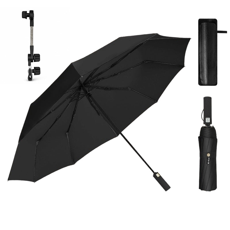 ☂️🌧️ 50% RABATT! Großer automatischer Sonne- & Regenschirm – 3-fach automatik (Öffnen/Schließen), windfest & UV-Schutz UPF 50+ – Extra großes Schirmdach (Ø 105–125 cm) – Perfekt für Pendler, Familien & Outdoor ☀️✨