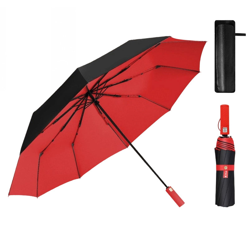 ☂️🌧️ 50% RABATT! Großer automatischer Sonne- & Regenschirm – 3-fach automatik (Öffnen/Schließen), windfest & UV-Schutz UPF 50+ – Extra großes Schirmdach (Ø 105–125 cm) – Perfekt für Pendler, Familien & Outdoor ☀️✨