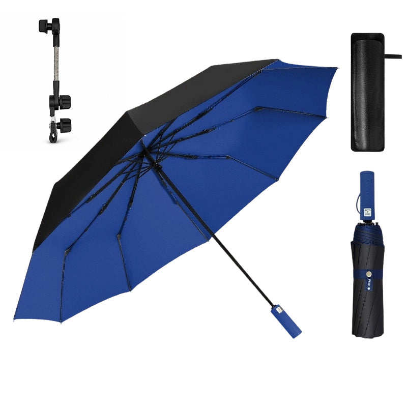 ☂️🌧️ 50% RABATT! Großer automatischer Sonne- & Regenschirm – 3-fach automatik (Öffnen/Schließen), windfest & UV-Schutz UPF 50+ – Extra großes Schirmdach (Ø 105–125 cm) – Perfekt für Pendler, Familien & Outdoor ☀️✨
