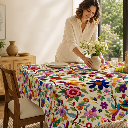 🌸🏡 50% RABATT! Retro Blumen Tischdecke – Stilvoll für Esszimmer & Garten – Farbenfroh, pflegeleicht & vielseitig – Perfekt für festliche Anlässe & den Alltag ✨