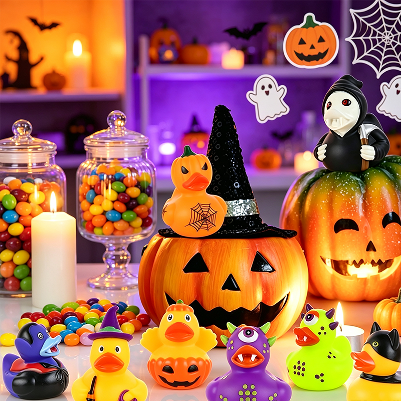 🦆🎃 50% RABATT!! Halloween-Enten-Badespielzeug für Kinder – Schwimmende Leucht-Enten, aufziehbare Badeenten & Spritz-Enten – Perfekt für Bad, Pool & Halloween-Party ✨