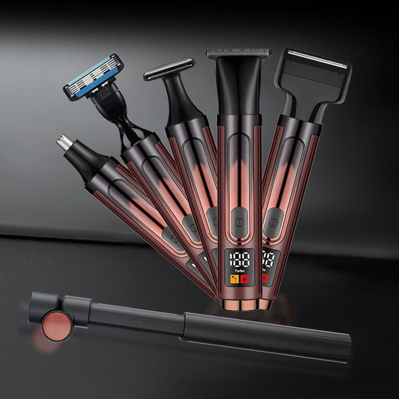 📢📢50% RABATT !!⏰4-in-1 Herren-Pflegeset – Multifunktions-Trimmer für Bart, Haare, Nase & Körper ✂️