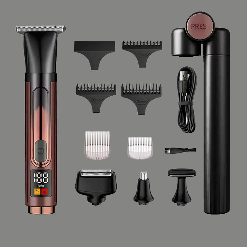 📢📢50% RABATT !!⏰4-in-1 Herren-Pflegeset – Multifunktions-Trimmer für Bart, Haare, Nase & Körper ✂️