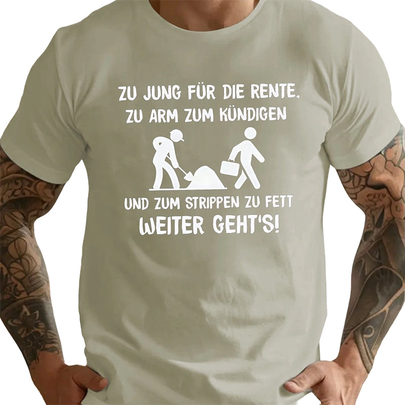 👕50% RABATT! Lustiges Herren-T-Shirt mit deutschem Print – Originell, bequem & garantiert ein Hingucker – Perfekt für den Alltag, Partys & als Geschenk ✨