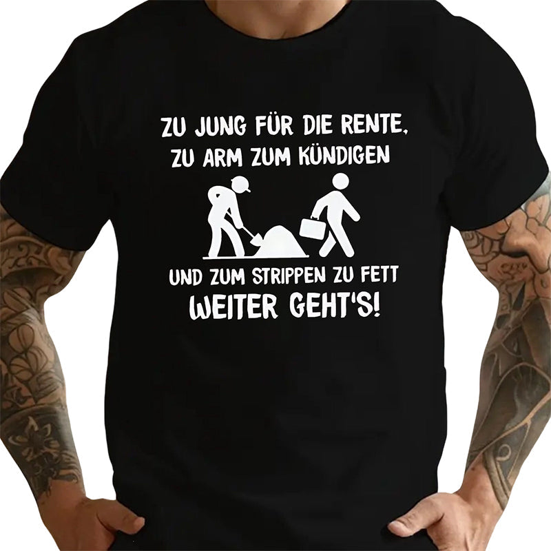 👕50% RABATT! Lustiges Herren-T-Shirt mit deutschem Print – Originell, bequem & garantiert ein Hingucker – Perfekt für den Alltag, Partys & als Geschenk ✨