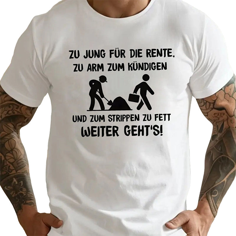 👕50% RABATT! Lustiges Herren-T-Shirt mit deutschem Print – Originell, bequem & garantiert ein Hingucker – Perfekt für den Alltag, Partys & als Geschenk ✨