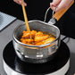 【⏰Limitiertes Angebot – 50% Rabatt】🍳 Hochwertiges Edelstahlsieb mit Griff – Praktisch zum Abseihen, Waschen & Kochen