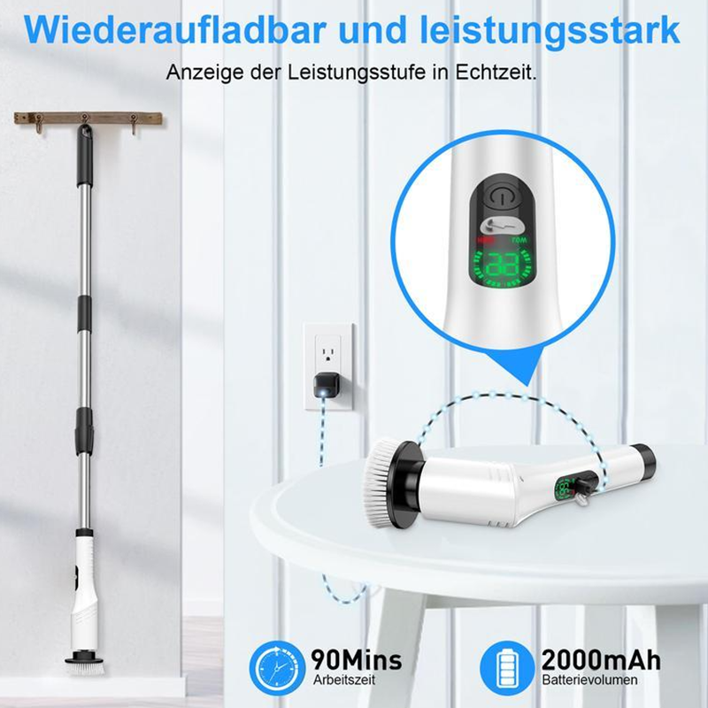 Verbesserte elektrische rotierende Reinigungsbürste mit LED-Display