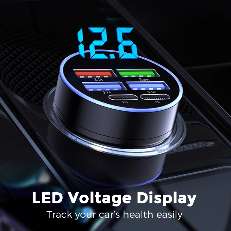 🎉🔋 2026 SALE — ÜBER 44.100 VERKAUFT! 6‑In‑1 Auto-Schnellladegerät für Handys mit Spannungsanzeige – Blitzschnelles Laden, Live‑Bordspannung & 6 Funktionen in einem – Perfekt für Auto, Reisen & Alltag ✨