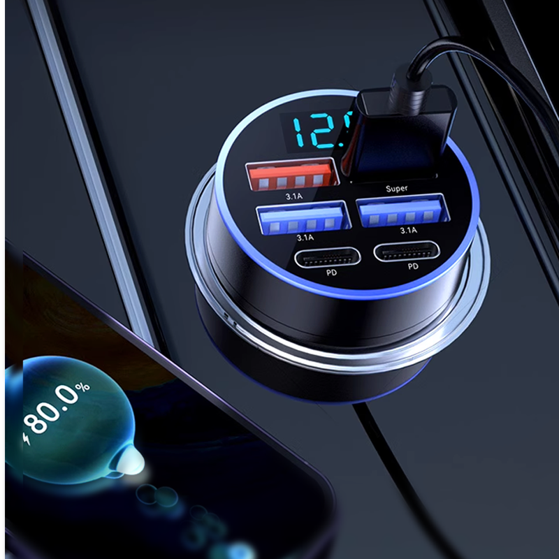 🎉🔋 2026 SALE — ÜBER 44.100 VERKAUFT! 6‑In‑1 Auto-Schnellladegerät für Handys mit Spannungsanzeige – Blitzschnelles Laden, Live‑Bordspannung & 6 Funktionen in einem – Perfekt für Auto, Reisen & Alltag ✨