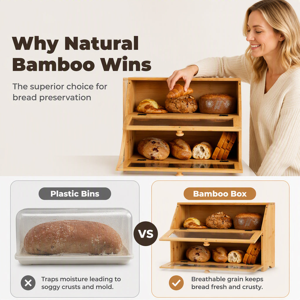 🎋🍱 50% RABATT! Bambus Doppelschicht-Brotdose – Natürlich, nachhaltig & praktisch – Perfekt für Lunch, Snacks & unterwegs ✨