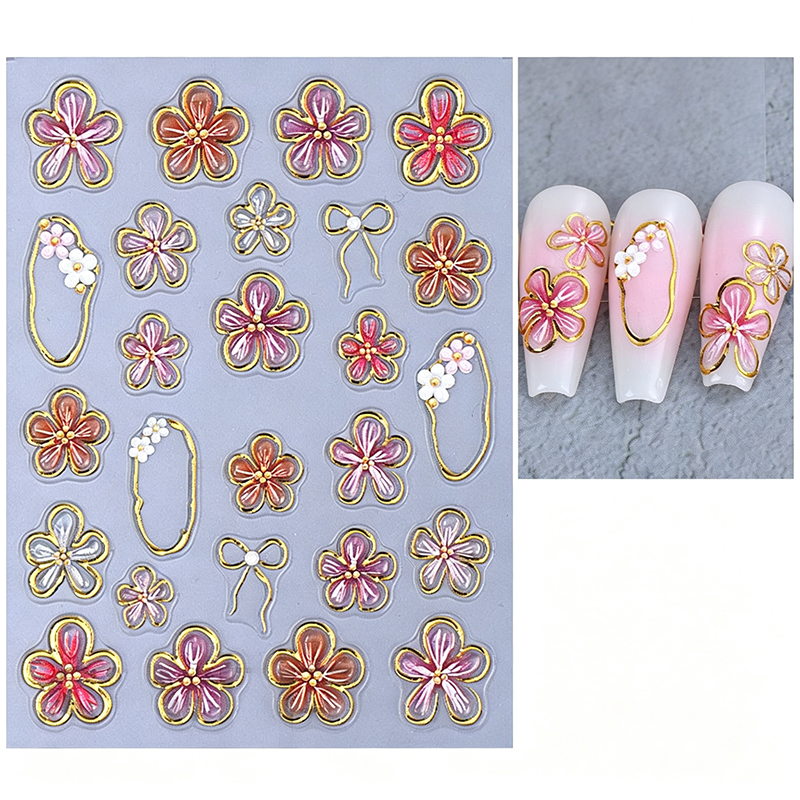 🔥Kauf 1 Erhalte 1 Gratis💅5D Blumen-Nagelsticker