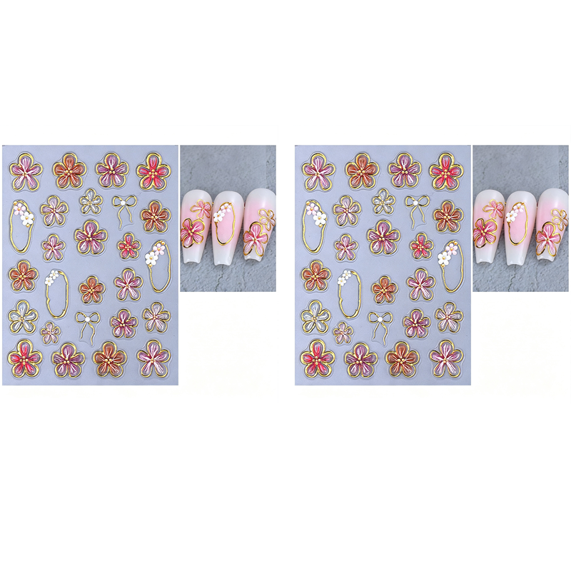 🔥Kauf 1 Erhalte 1 Gratis💅5D Blumen-Nagelsticker