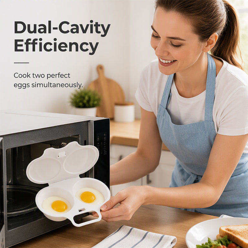 🍳 50% RABATT! Mikrowellen-Eierkocher mit Deckel und Griff – Schnell, sicher & platzsparend – Perfekt für das schnelle Frühstück, Weich- & Hartgekochte Eier in Minuten ✨