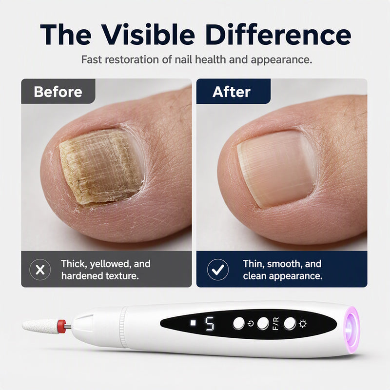 2-in-1 Elektrische Nagelfräse mit UV-Gel-Licht – Tragbares Maniküre- & Pediküre-Set