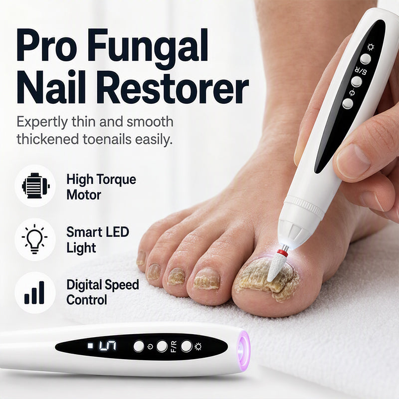 2-in-1 Elektrische Nagelfräse mit UV-Gel-Licht – Tragbares Maniküre- & Pediküre-Set