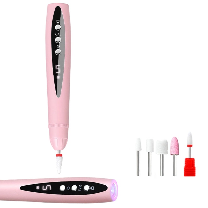 2-in-1 Elektrische Nagelfräse mit UV-Gel-Licht – Tragbares Maniküre- & Pediküre-Set
