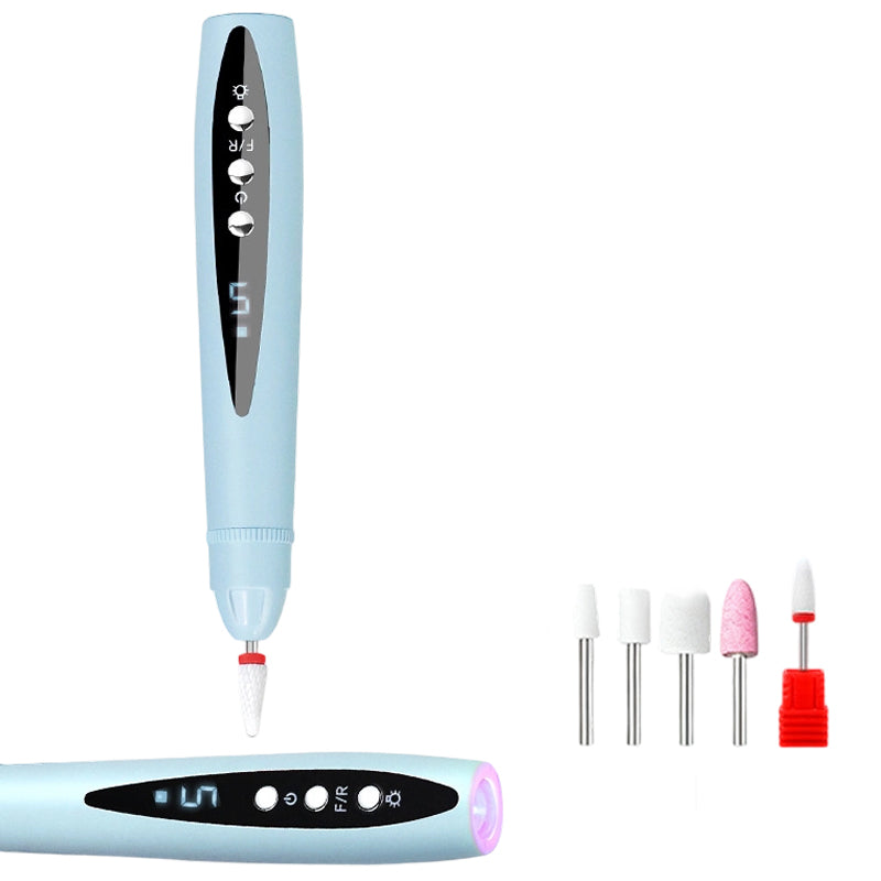 2-in-1 Elektrische Nagelfräse mit UV-Gel-Licht – Tragbares Maniküre- & Pediküre-Set