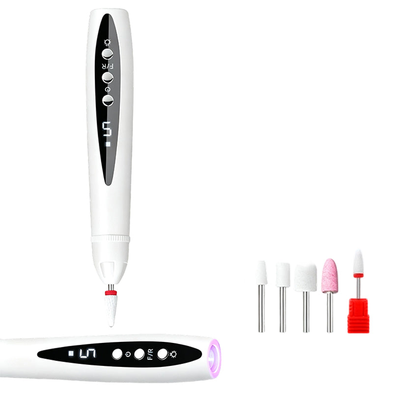 2-in-1 Elektrische Nagelfräse mit UV-Gel-Licht – Tragbares Maniküre- & Pediküre-Set