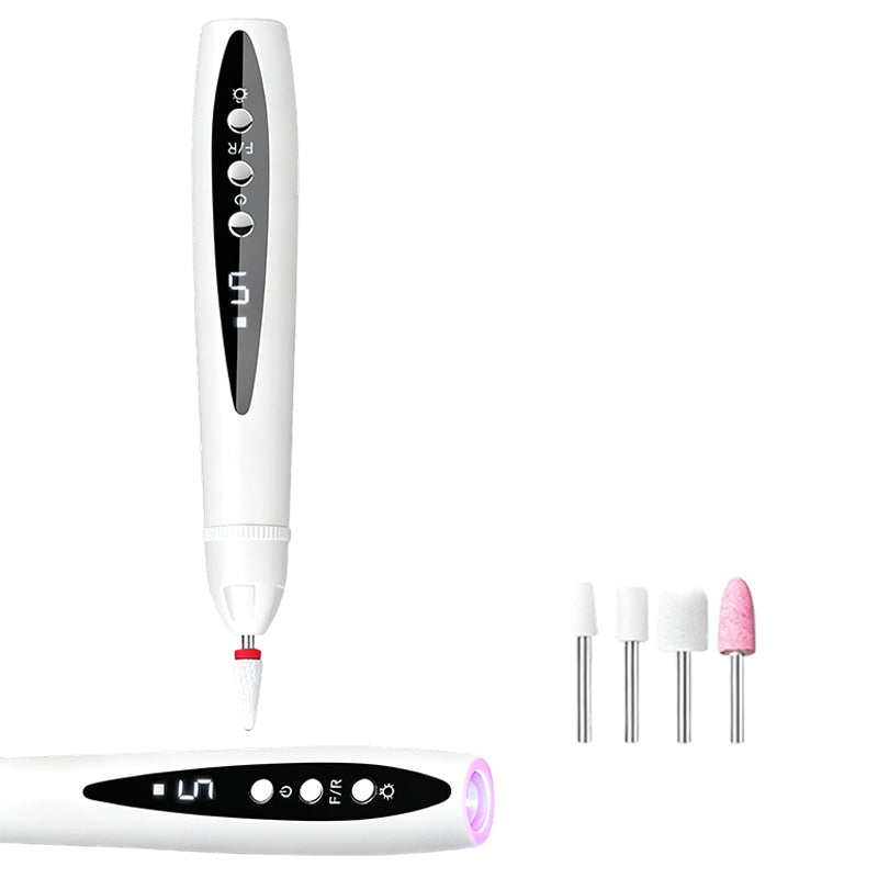 2-in-1 Elektrische Nagelfräse mit UV-Gel-Licht – Tragbares Maniküre- & Pediküre-Set