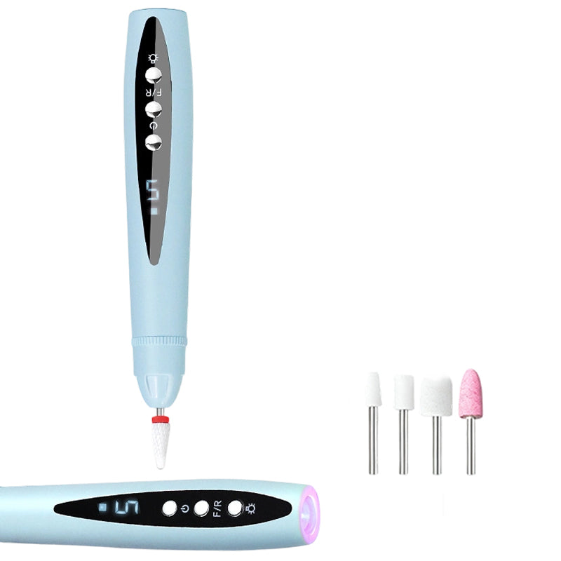 2-in-1 Elektrische Nagelfräse mit UV-Gel-Licht – Tragbares Maniküre- & Pediküre-Set