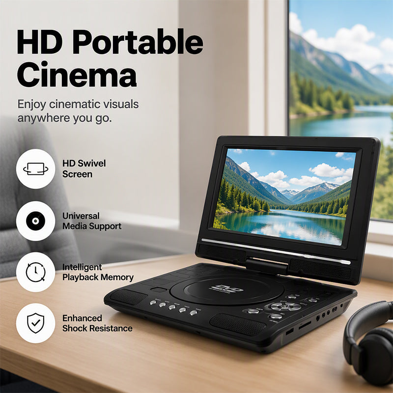 🎬 50% RABATT! Multifunktionaler tragbarer HD-DVD-Player – Hohe Auflösung, leichter Transport & vielseitig einsetzbar – Ideal für Reisen, Kinder in der Rückbank & Home-Entertainment ✨