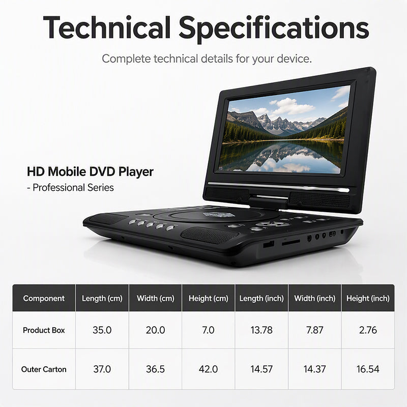 🎬 50% RABATT! Multifunktionaler tragbarer HD-DVD-Player – Hohe Auflösung, leichter Transport & vielseitig einsetzbar – Ideal für Reisen, Kinder in der Rückbank & Home-Entertainment ✨