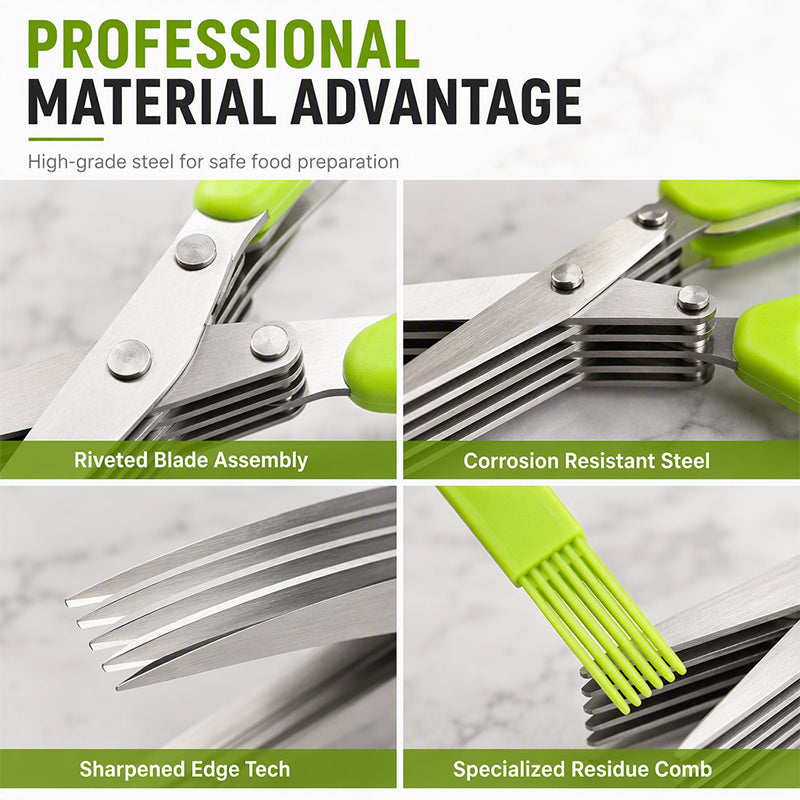 ✂️🔥 50% RABATT! 🌿 Mehrschichtige Küchenschere aus rostfreiem Edelstahl, scharf und vielseitig für alle Küchenarbeiten🍚