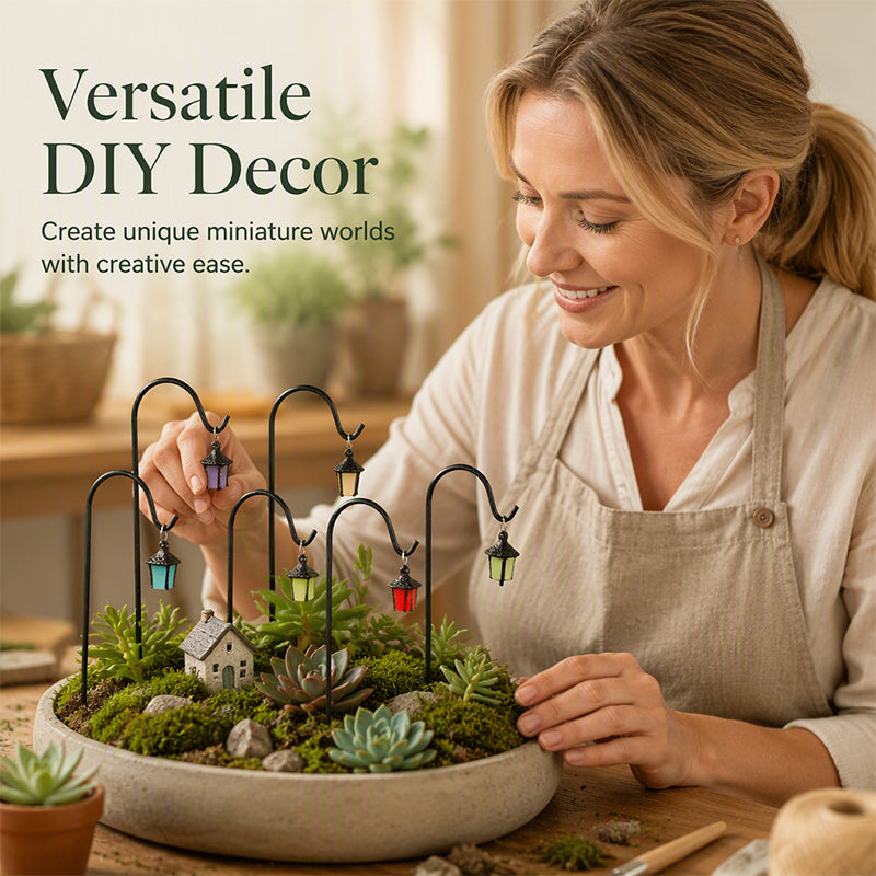 🌙 50% RABATT!✨ Leuchtende Retro-Laterne Pflanzenstecker, warmes Licht für Garten und Blumenbeete🌿
