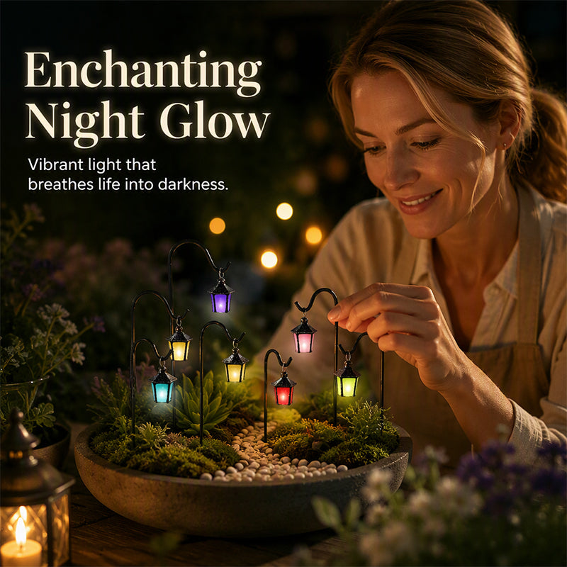 🌙 50% RABATT!✨ Leuchtende Retro-Laterne Pflanzenstecker, warmes Licht für Garten und Blumenbeete🌿