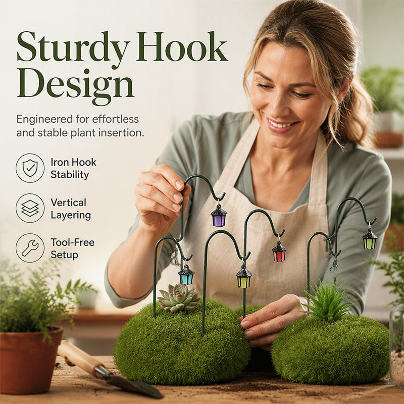 🌙 50% RABATT!✨ Leuchtende Retro-Laterne Pflanzenstecker, warmes Licht für Garten und Blumenbeete🌿