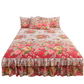 🌸 BEFRISTET ANGEBOT – 50 % RABATT! 3-teiliger, florales Rüschen-Bettrock – Dekoratives Bettwäsche-Set für das Schlafzimmer mit Kissenbezügen ✨