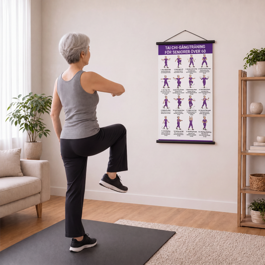 🥳💞 Über 70.000 Stück verkauft🧘☯️📜Tai-Chi-Trainingsposter für Senioren – Leicht nachvollziehbare Übungen, große Schrift und Illustrationen – Sanfte tägliche Übungen für Gleichgewicht und Beweglichkeit💪