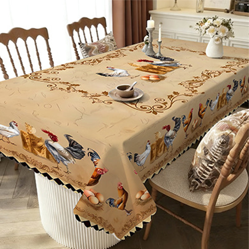 🎉 2026 SALE 50% RABATT! 🐓 Tischdecke mit Vintage-Bauernhaus-Hühnermuster – HD-Drucke bleiben farbintensiv, muschelförmige Kanten sorgen für zusätzlichen Charme! ✨