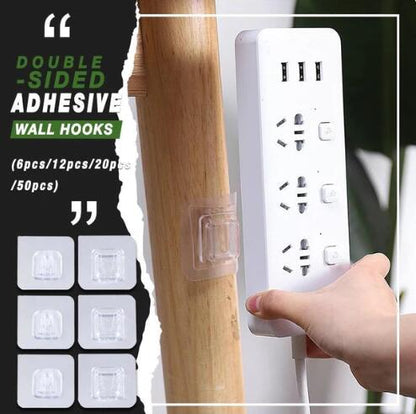 🧹 50% RABATT! Doppelseitig klebende Wandhaken – Kein Bohren, stark haftend & rückstandslos entfernbar – Für Küche, Bad, Flur & Büro – Bis zu 5 kg Tragkraft – Einfach anbringen, sofort nutzbar ✨