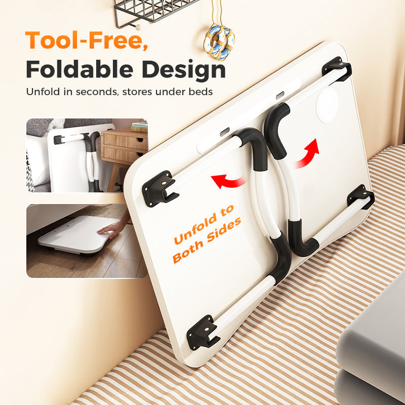 🛏️ 50% RABATT! Klappbarer Laptop-Betttisch mit Getränkehalter – Frühstück, Arbeiten & Filme im Bett – Stabil, leicht & platzsparend ✨