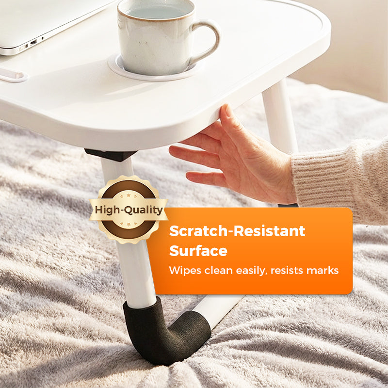 🛏️ 50% RABATT! Klappbarer Laptop-Betttisch mit Getränkehalter – Frühstück, Arbeiten & Filme im Bett – Stabil, leicht & platzsparend ✨