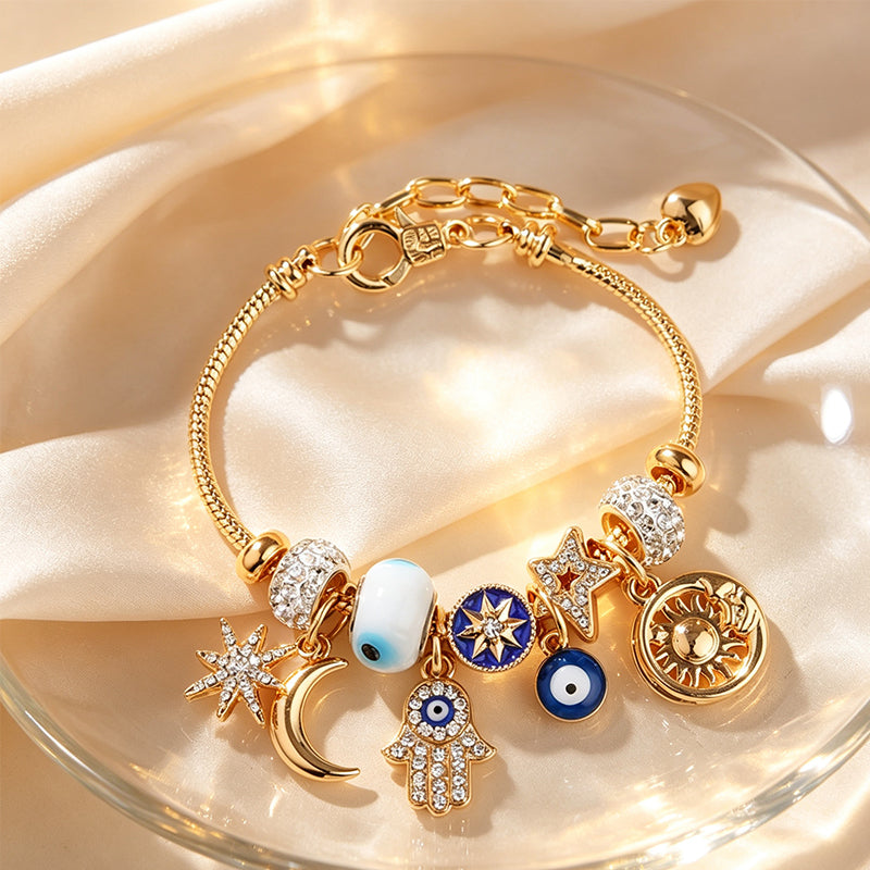 🌙✨ 50% RABATT! Himmliches Sonne-Mond-Charm-Armband – Mystisch, symbolträchtig & elegant – Perfekt für Alltag, Festival & Geschenke 🌞