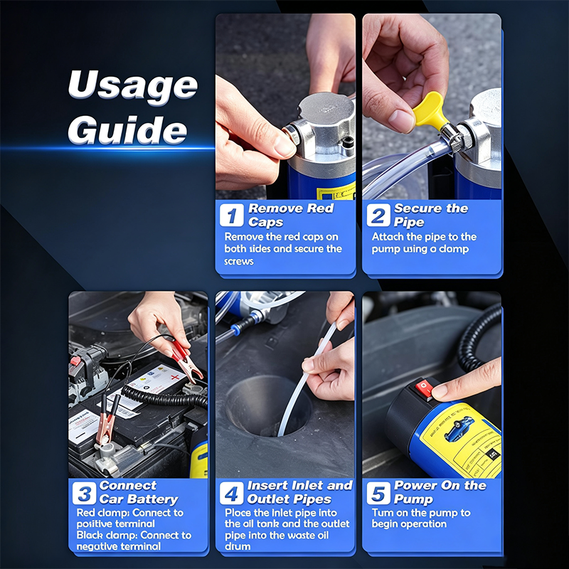 🛍️ 50 % Rabatt – Tragbare 12V-Ölablasspumpe für Motor- & Getriebeöl – mit Kupfermotor, inkl. Schläuche & Aufbewahrungsbox 🔧