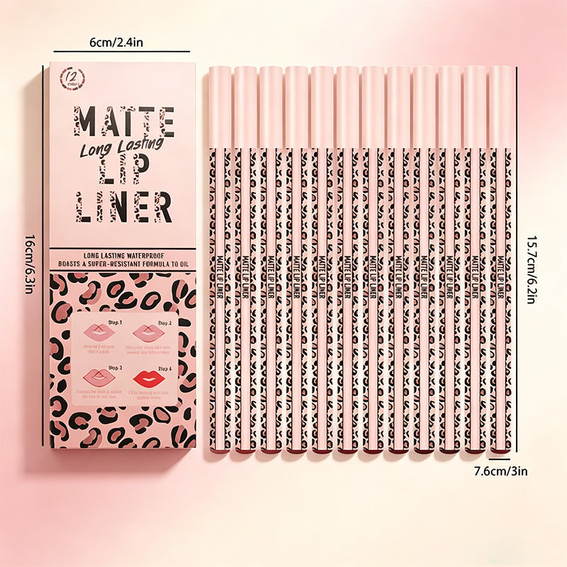 💄 50% RABATT! ✨ 12-Farben Mattes Lipliner-Set, präzise Lippenkonturen, wischfest, ganztägig langanhaltend❤️