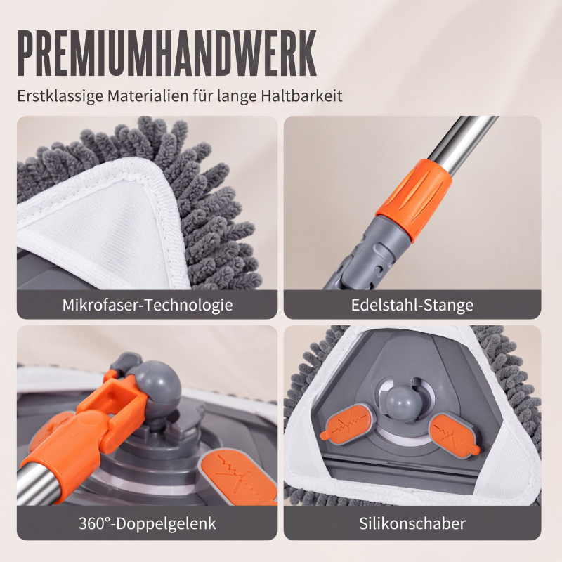 🧹 50% RABATT! 🏠 Dreieckiger Reinigungsmop – Ausziehbar, vielseitig & effizient ✨
