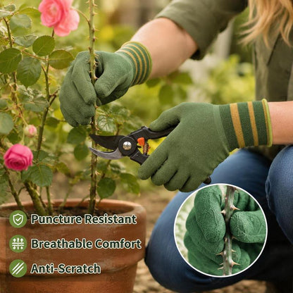 🧤 50 % RABATT! 🌱 Schützt Ihre Hände bei der Gartenarbeit – Robuste Gartenhandschuhe aus Gummi, rutschfest, abriebfest, geeignet für Pflanzenpflege und Beschneiden