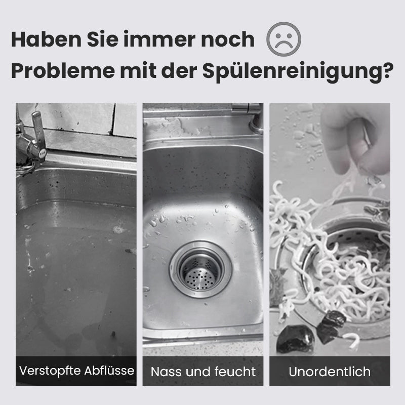 50% RABATT! 🪣 Hänge-Siebkorb für die Spüle – Platz sparend, universelle Passform & vielseitig einsetzbar